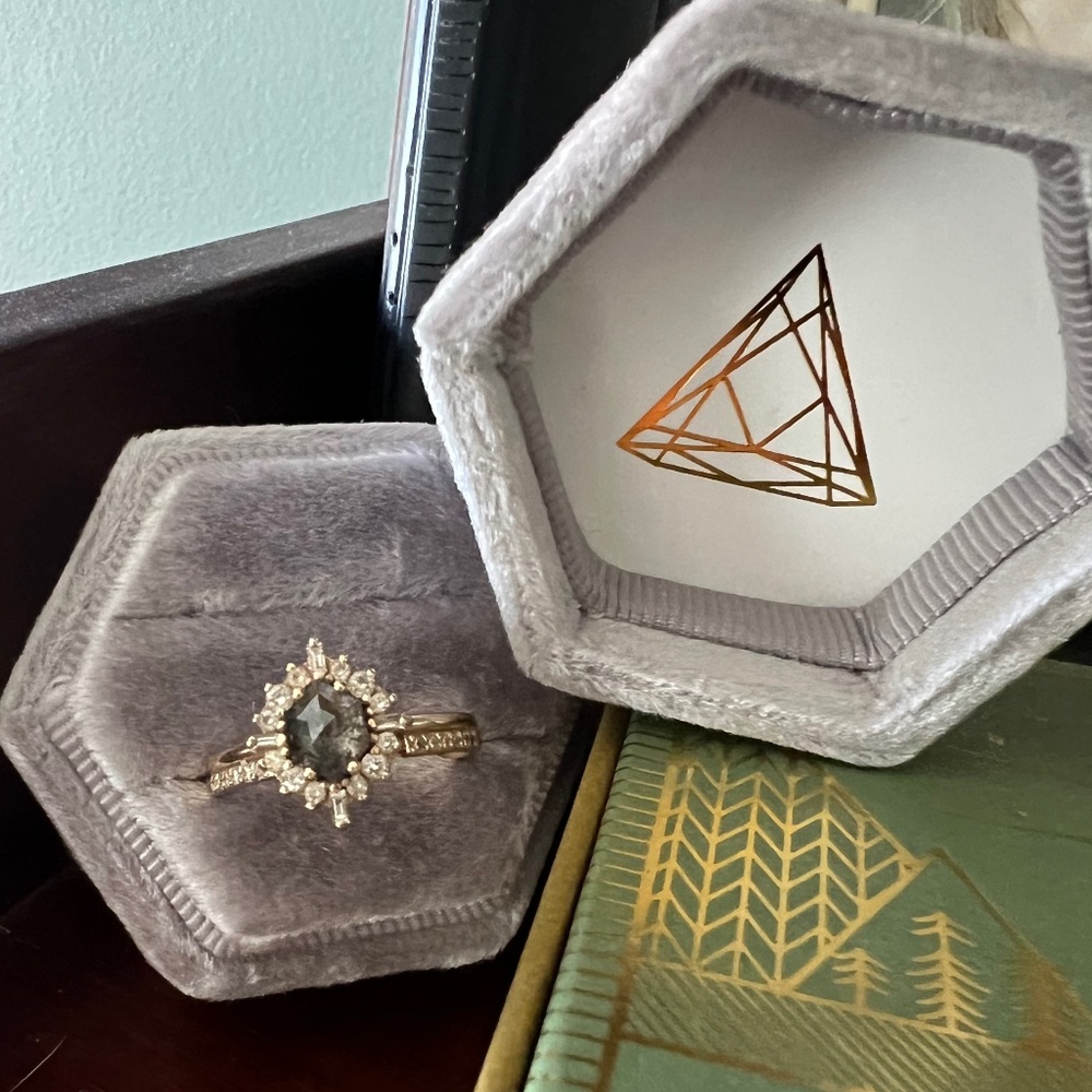 14k gold wedding set